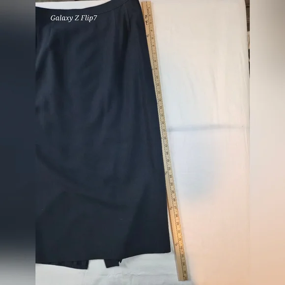 Kasper A.S.L. Petite 100% Wool Skirt Suit Set - Navy Blue - 14P - Picture 8 of 14